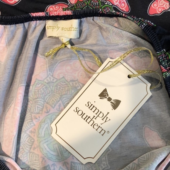 New Simply Southern Preppy Boho Turtle Bell Sleeves Dress Size Large - Picture 8 of 9